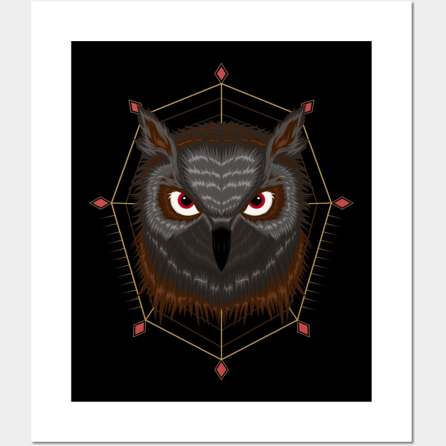 Owl vector Illustration Wall Art by AGORA studio